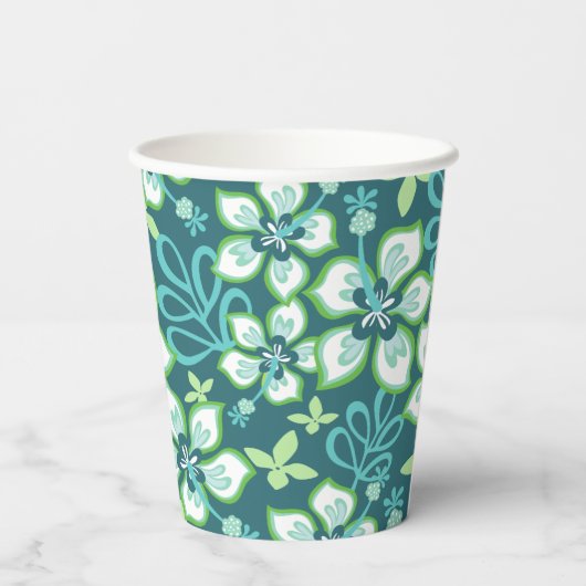 Gobelets En Papier Surf JUNGLE (COMBO TURQUOISE) (Verso)