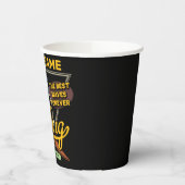 Gobelets En Papier Surf personnalisé Skeleton Ride Waves Surfer (Gauche)