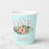 Gobelets En Papier Surf Tropical The Big One 1st Birthday (Recto)