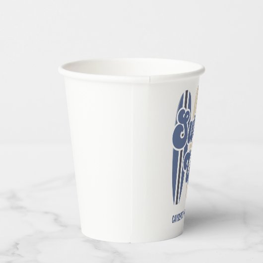 Gobelets En Papier Surf Up Surboard Beach Anniversaire (Droite)