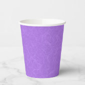 Gobelets En Papier Surface violette texturée avec motif tourbillonnan (Gauche)