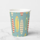 Gobelets En Papier Surfing Summer Retro Surfs boards Été (Gauche)