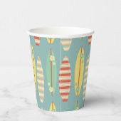 Gobelets En Papier Surfing Summer Retro Surfs boards Été (Droite)