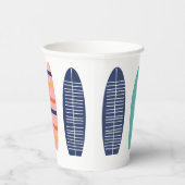 Gobelets En Papier Surfs Up Retro Beach Girl Surfboard (Droite)