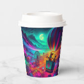 Gobelets En Papier Suspended Over The Scream Park (Verso)