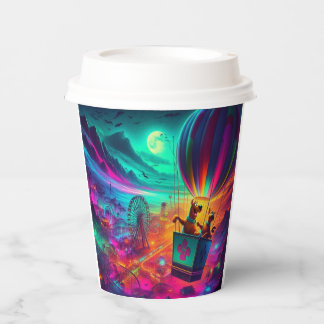 Gobelets En Papier Suspended Over The Scream Park