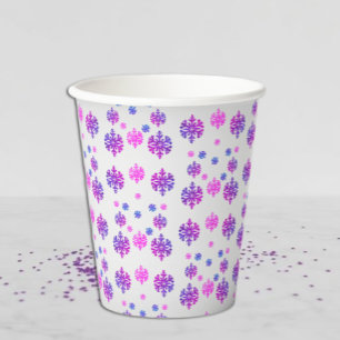 Gobelets En Papier Sweet 16 Anniversaire Flocon de Neige Hivernal
