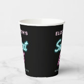 Gobelets En Papier Sweet 16 Neon Lights Anniversaire (Gauche)