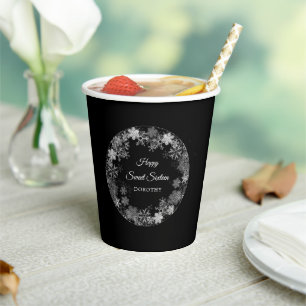 Gobelets En Papier Sweet 16 Party Winter Wonderland Snowflake