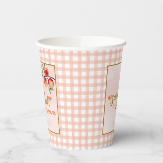 Gobelets En Papier Sweet as a Peach Birthday Paper Cups (Gauche)