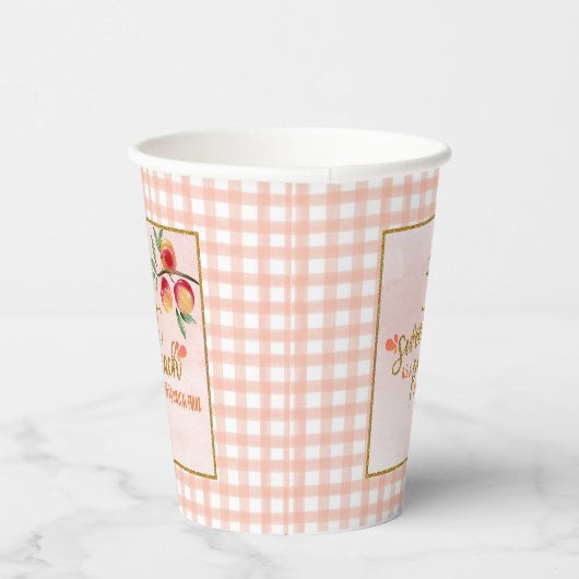 Gobelets En Papier Sweet as a Peach Birthday Paper Cups (Droite)