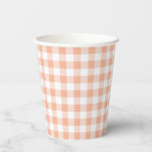 Gobelets En Papier Sweet as a Peach plaid Anniversaire (Verso)