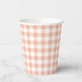 Gobelets En Papier Sweet as a Peach plaid Anniversaire (Gauche)