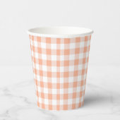 Gobelets En Papier Sweet as a Peach plaid Anniversaire (Droite)