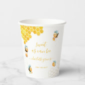 Gobelets En Papier Sweet As Can Bee Baby's First Bee Birthday (Recto)