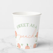 Gobelets En Papier Sweet As Peach Anniversaire (Verso)