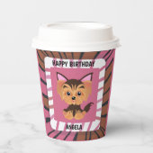 Gobelets En Papier Sweet Baby rose et Yorkie Brown (Recto)