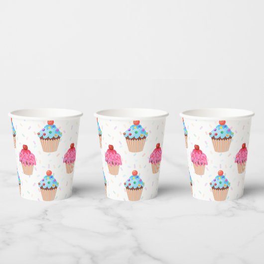 Gobelets En Papier Sweet Cupcake Révélation de genre (Multi)
