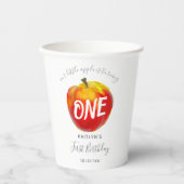 Gobelets En Papier Sweet Little Apple 1er anniversaire (Recto)