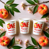 Gobelets En Papier Sweet Little Peach First Birthday