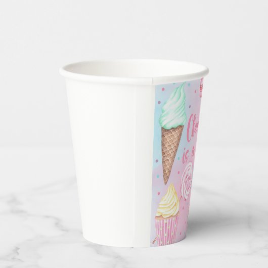 Gobelets En Papier Sweet One girl 1er fête d'anniversaire tasse de pa (Droite)