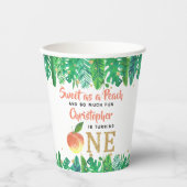 Gobelets En Papier Sweet Peach Boys 1er anniversaire (Recto)