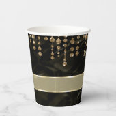 Gobelets En Papier Sweet sixteen bijou satiné Noir Gold ID260 (Verso)