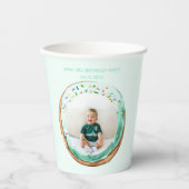 Gobelets En Papier Sweet Time Pastel Green Donut Anniversaire (Recto)