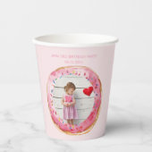 Gobelets En Papier Sweet Time Pastel Pink Donut Anniversaire (Recto)