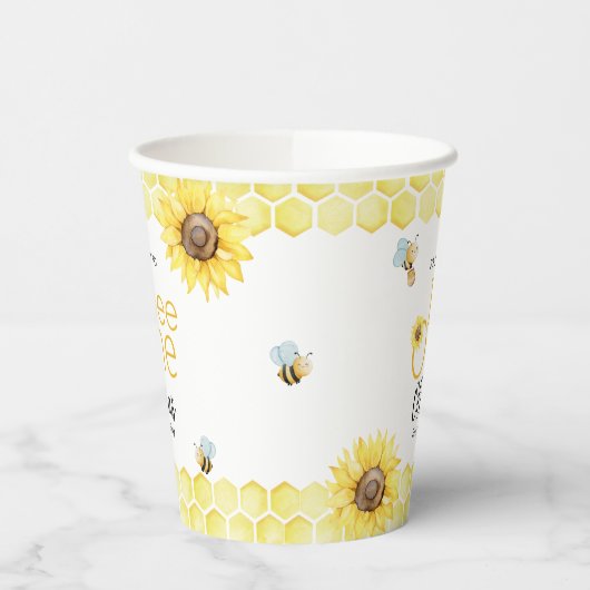 Gobelets En Papier Sweet To Bee One First Bee Day Anniversaire (Gauche)