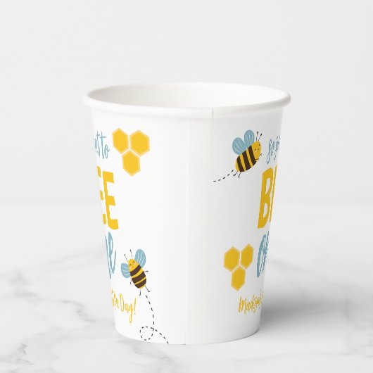 Gobelets En Papier Sweet to Bee Un 1er Jour d'Abeille fête d'annivers (Droite)