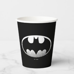 Gobelets En Papier Symbole Batman Logo Grainy