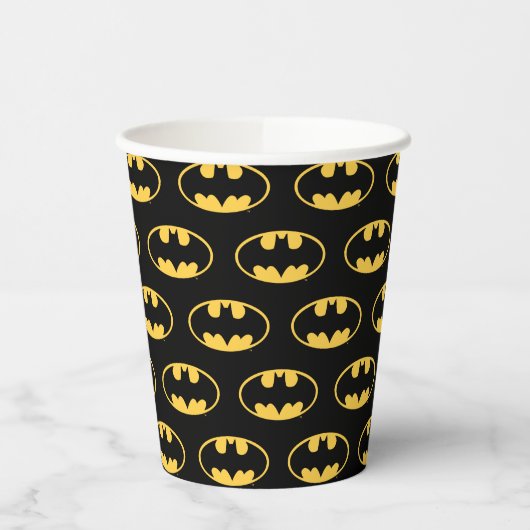 Gobelets En Papier Symbole Batman | Logo ovale (Gauche)
