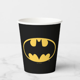 Gobelets En Papier Symbole Batman Logo ovale