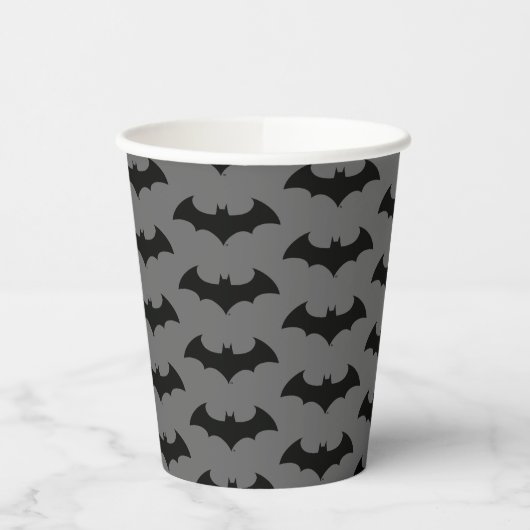 Gobelets En Papier Symbole Batman | Logo Simple Bat Silhouette (Gauche)