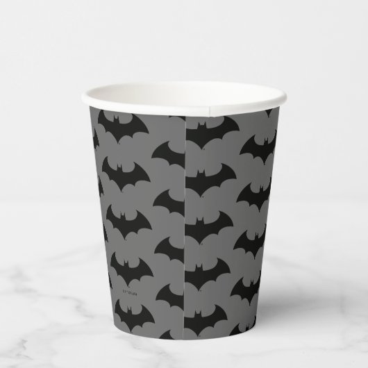 Gobelets En Papier Symbole Batman | Logo Simple Bat Silhouette (Droite)