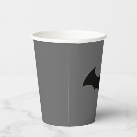 Gobelets En Papier Symbole Batman | Logo Simple Bat Silhouette (Droite)