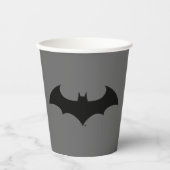Gobelets En Papier Symbole Batman | Logo Simple Bat Silhouette (Recto)