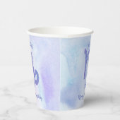 Gobelets En Papier Symbole Capricorne Personnalisé Purple Anniversair (Droite)