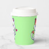 Gobelets En Papier Symbole de chat mignon en amour main-57577 (Gauche)