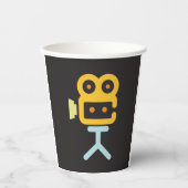 Gobelets En Papier Symbole de la caméra vidéo (Recto)