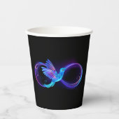 Gobelets En Papier Symbole de Neon Infinity par Glowing Hummingbird (Recto)