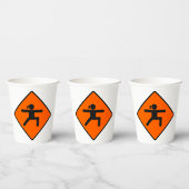 Gobelets En Papier SYMBOLE DE PASSAGE DE Yoga CHEMIN DE POSE DE GUERR