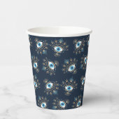 Gobelets En Papier Symbole de protection turc des yeux mal grecs déco (Gauche)