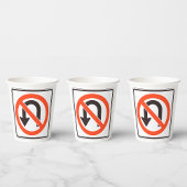 GOBELETS EN PAPIER SYMBOLE DE ROUTE DE SÉCURITÉ DE LA CIRCULATION