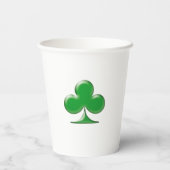 Gobelets En Papier Symbole de trèfle vert irlandais Saint Patrick (Verso)