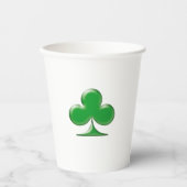 Gobelets En Papier Symbole de trèfle vert irlandais Saint Patrick (Recto)
