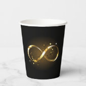 Gobelets En Papier Symbole d'infini doré (Verso)