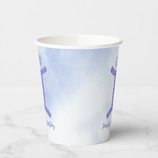 Gobelets En Papier Symbole Gemini personnalisé violet fête d'annivers (Gauche)