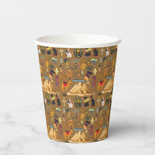 Gobelets En Papier SYMBOLE motif D'HIÉROglyphE ANCIEN (Verso)